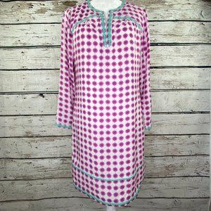 Vineyard Vines Shift Dress Women 8 Purple Tie Dye